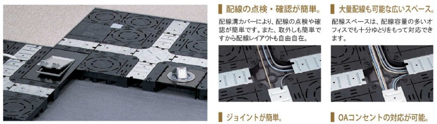 フクビOAフロアーピット50R/置敷溝配線樹脂系OAフロア/500mm×500mm×高さH50mm/フリーアクセスフロア : oa0018 :  快和空間Yahoo!店 - 通販 - Yahoo!ショッピング