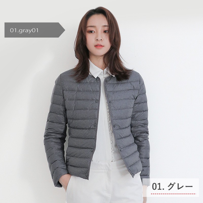 ノーカラー ダウンジャケット レディース 秋 冬 軽量 ウルトラ ライトダウン ホワイトダックダウン 6色 S 3xl Aout0019 カジコム 通販 Yahoo ショッピング