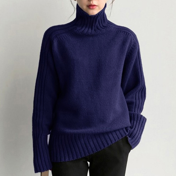 クーポン利用で10%OFF】タートルネック リブニット レディース