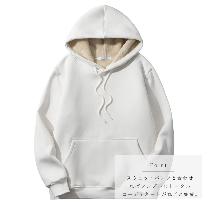 メンズ裏ボアスエットパーカー M L XL 2XL 3XL 4XL 5XL 全9色
