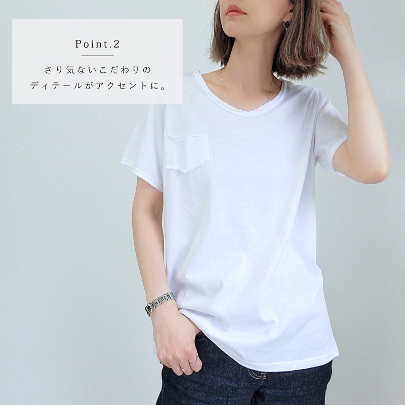 Tシャツ 胸ポケット 無地 レディース 半袖 春 夏 S M L XL XXL 