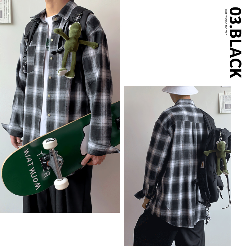 チェックシャツ メンズ ネルシャツ オンブレチェック 三色
