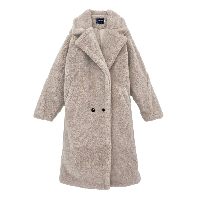 リバーシブルボアコート ロング丈 ボア スタンドカラー もこもこ 暖かい コート アウター レディース 秋 冬 クーポン利用で3,000円OFF！】ロングボアコート レディース もこもこ