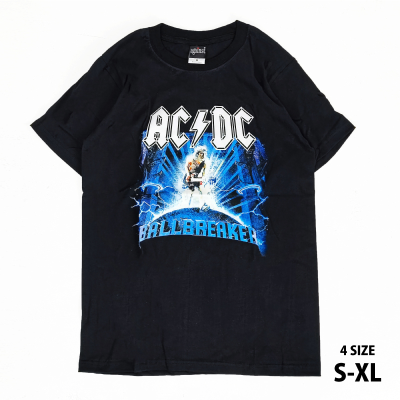 AC/DC Tシャツ ACDC 半袖 ロックTシャツ メンズ ブラック Ballbreaker