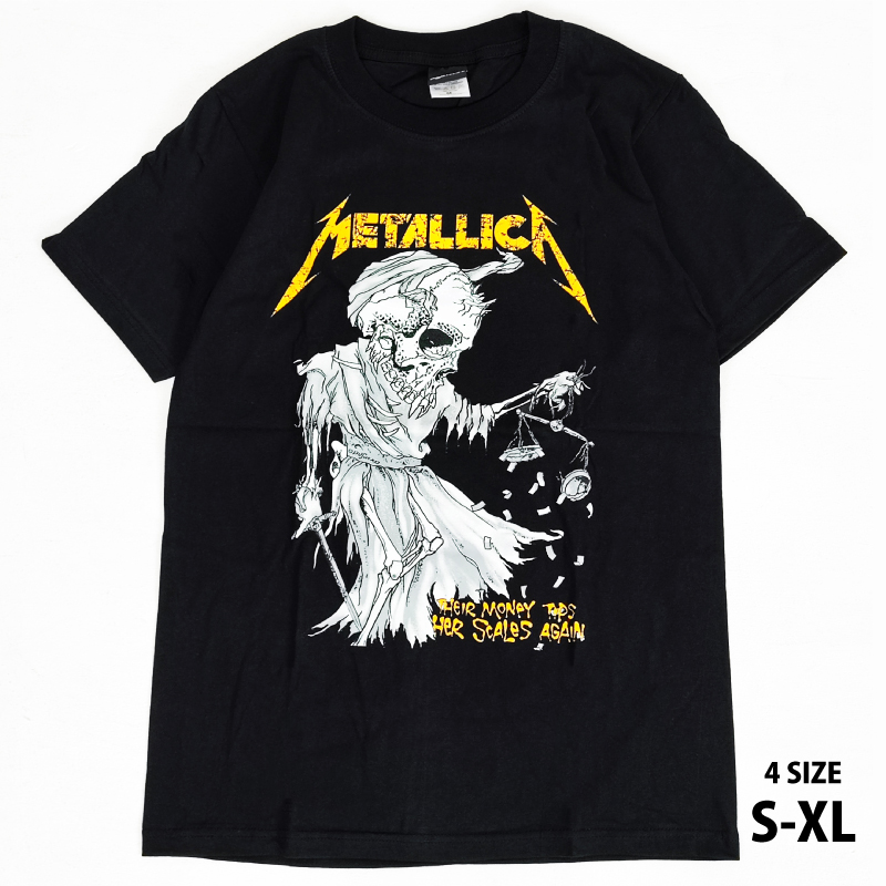 メタリカ Metallica Tシャツ 半袖 ロックTシャツ メンズ ブラック