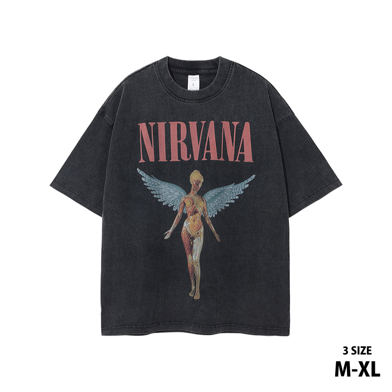 ニルヴァーナ Nirvana ニルバーナ Tシャツ 半袖 ロックTシャツ メンズ ブラック IN UTERO バンドTシャツ ロックファッション  かっこいい バンT ロックT : ltop0011 : カジコム - 通販 - Yahoo!ショッピング