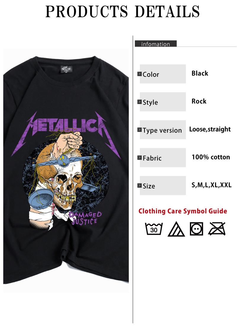 メタリカ Metallica Tシャツ 半袖 ロックTシャツ メンズ ブラック