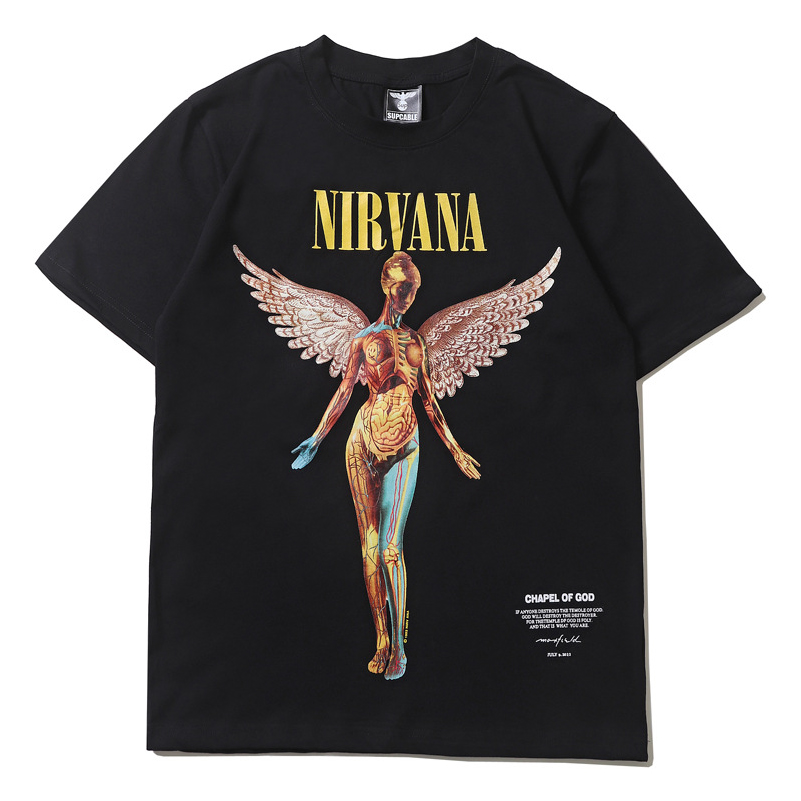 ニルヴァーナ Nirvana ニルバーナ ロックTシャツ プリント ストリート ラウンドネック メンズ バンドTシャツ ロックファッション かっこいい |  | 02