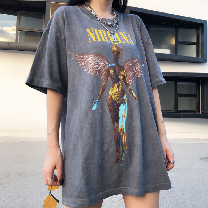 ニルヴァーナ Nirvana ニルバーナ ロックTシャツ プリント ストリート ラウンドネック メンズ バンドTシャツ ロックファッション かっこいい |  | 09