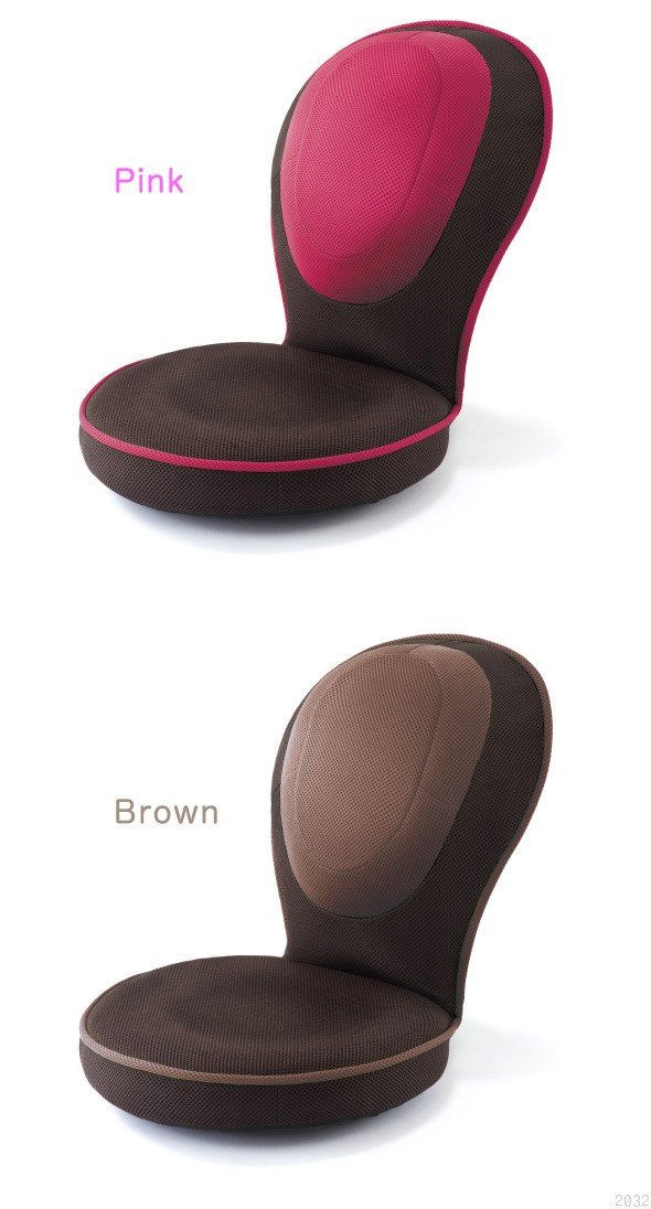 背筋がGUUUN 美姿勢座椅子 コンパクト　ピンク、ブラウン