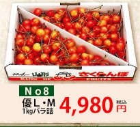 丸勘 さくらんぼ 佐藤錦 紅秀峰 優 Ｌ Ｍ １ｋｇ