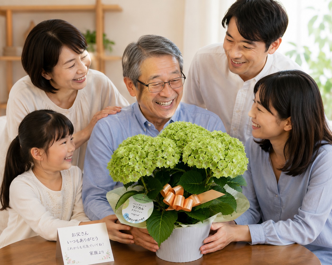 緑の紫陽花 サイズ 鉢植え