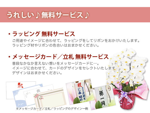 メッセージカード ラッピング 無料
