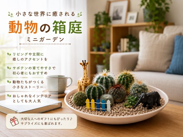 サボテン 寄せ植え インテリアグリーン アニマル