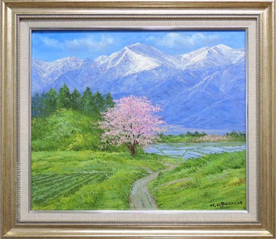 【真作】絵画　佐藤興吾　油彩6号　常念岳への道　紅葉と山岳の情景画　Z105 絵画 油絵 常念岳と桜 （小川久雄） 【肉筆】【油絵】【桜絵】【海・山