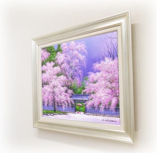 絵画 油絵 角館の桜 F30号 （木村由記夫） 【肉筆】【油絵】【日本の