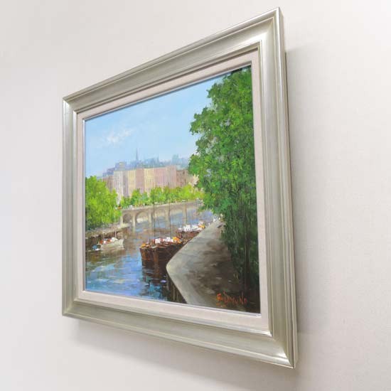 絵画 油絵 セーヌ川・パリ F20号 （春野修一） 【肉筆】【油絵】【外国