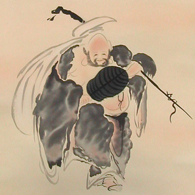 掛け軸 布袋 （小林清堂） 【掛軸】【一間床・半間床】【七福神】の