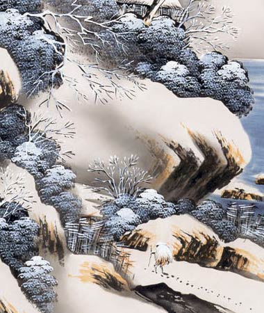 掛軸 2点　雪峰　陵雲 掛け軸 雪景幽谷 (小林秀峰) 掛軸の説明 - 通販 - Yahoo!ショッピング