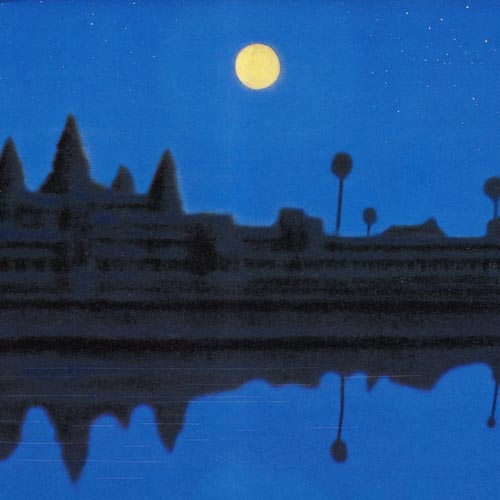 平山郁夫 絵画 アンコールワットの月 【複製】【美術印刷】【巨匠