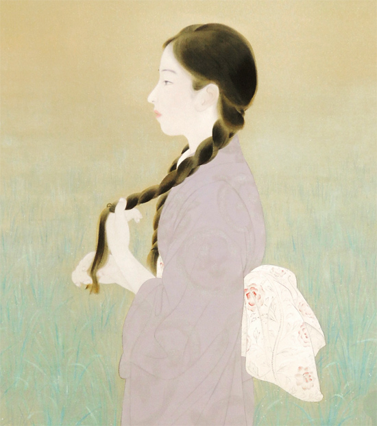 鏑木清方 掛け軸 朝涼 【掛軸】【一間床・半間床】【夏】の説明 - 通販