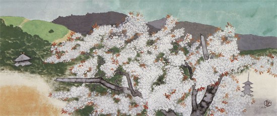 小倉遊亀 絵画 爛漫 【複製】【美術印刷】【巨匠】【横長】の説明