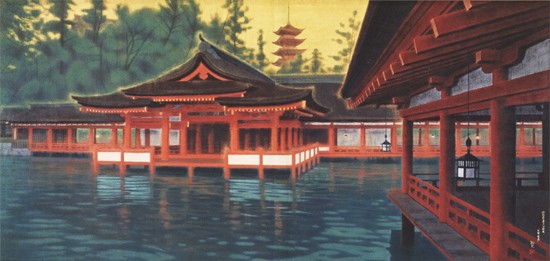 平山郁夫 絵画 光燿厳島・月華厳島 2点セット 【複製】【新品】【美術