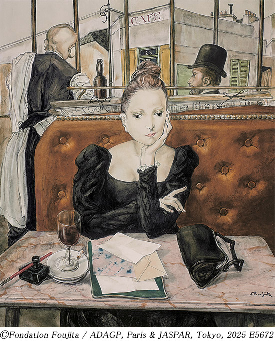 藤田嗣治「CAFE」複製画 ポスター 25/7 藤田嗣治「CAFE」複製画 ポスター 25/7 - メルカリ