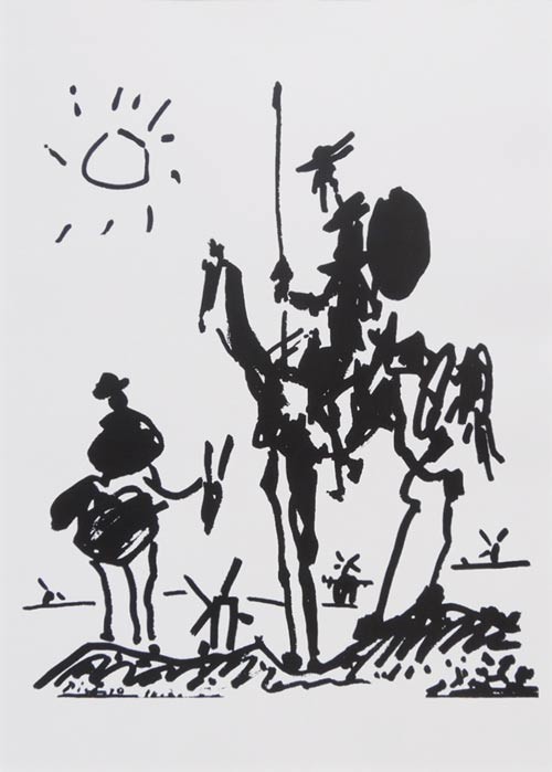 ピカソ「ドン・キホーテ」複製画 額装 Picasso #152-3 ピカソ 絵画 ドン・キホーテ アートポスター 【複製】【アートポスター
