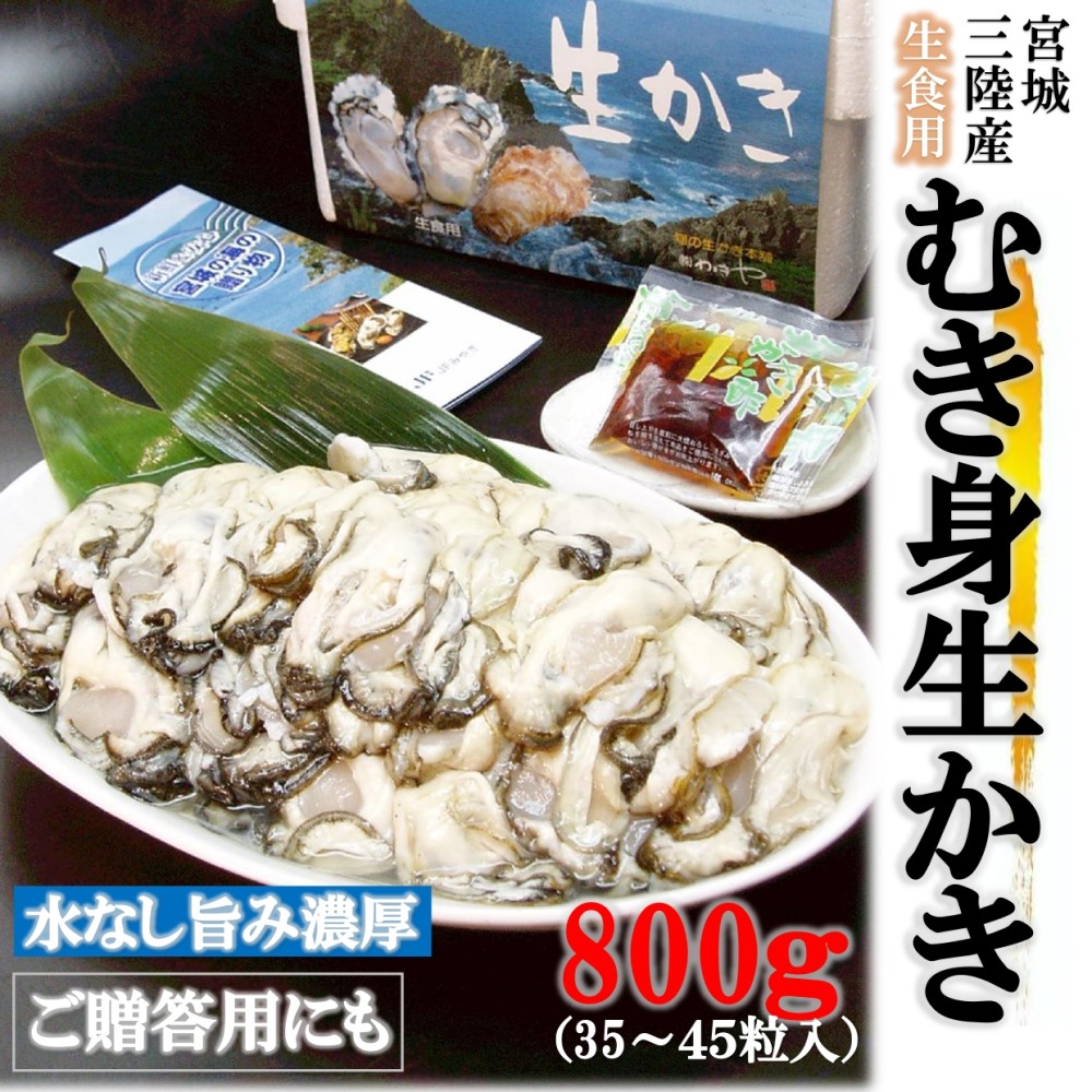 生かき 生食用 むき身 800g 宮城三陸産 生牡蠣 取り寄せ 水なし ギフト