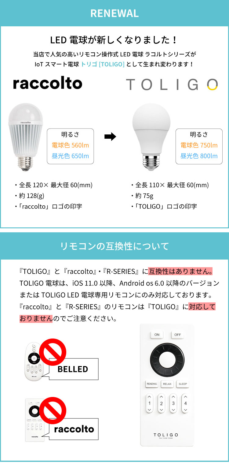 スマートLED電球 6球セット 60w相当 調色調光 E26口金 リモコン