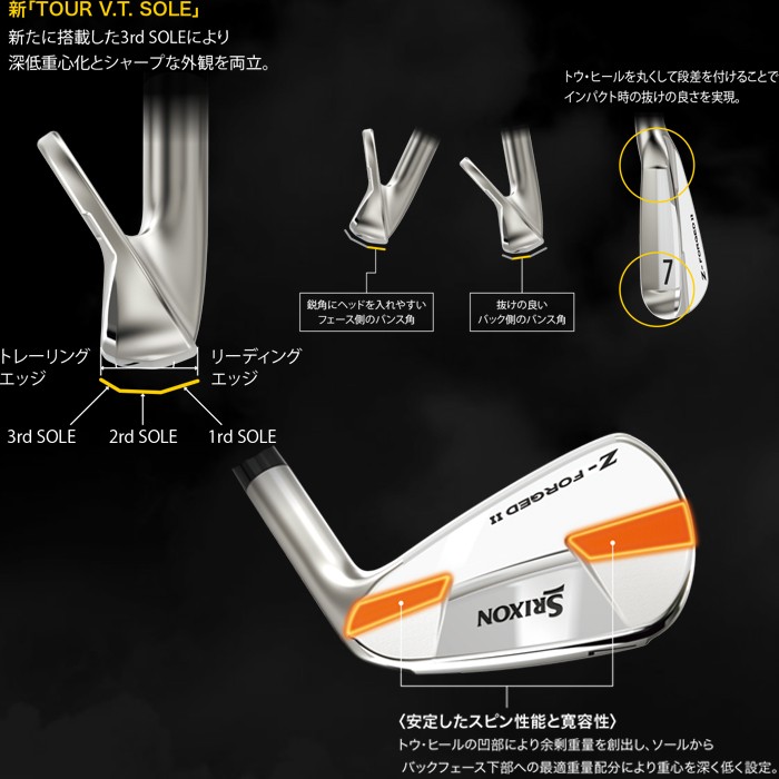 Srixon Z-Forged II Iron Set 6-Piece 5I-9 PW Men's Steel KBS