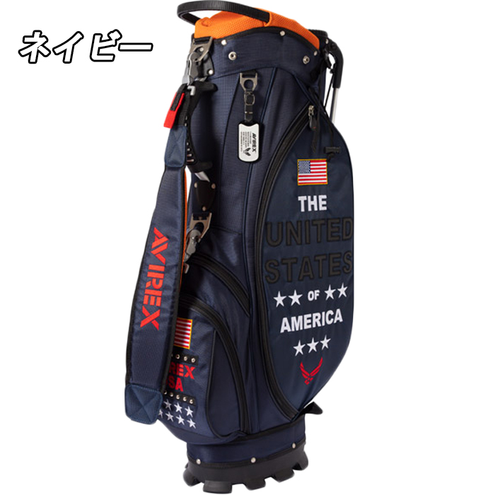 アヴィレックス AVIREX キャディバッグ 9インチ ゴルフバック AVIREX GOLF アヴィレックスゴルフ 9型 スタンド式 キャディ