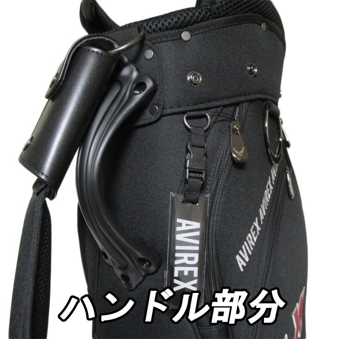 avirex アビレックス　キャディーバッグ　限定　新品未使用　値引きしました！ AVIREX GOLF アヴィレックスゴルフ 9型 スタンド式 キャディ