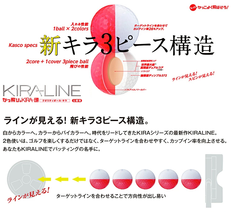 kasco（キャスコ） 【サマーセール開催中】 キラライン ゴルフボール