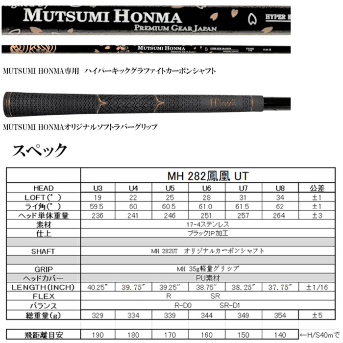 HONMA GOLF（本間ゴルフ） 【サマーセール開催中】 ムツミ ホンマ