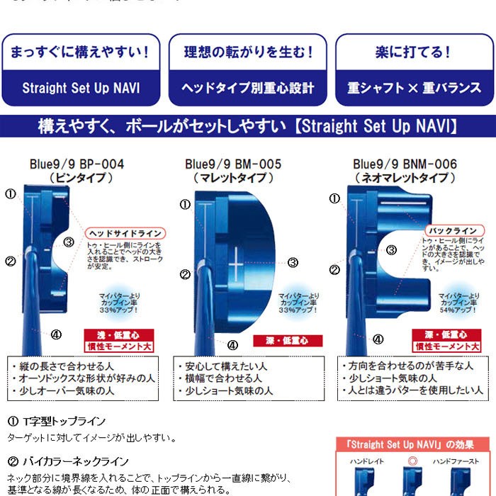 キャスコ ゴルフ kasco Blue9/9 数量限定パター 真っすぐ構えて真っすぐ打てるアオパタ レアモノ :10008436:ゴルフオアシス  Yahoo!ショップ - 通販 - Yahoo!ショッピング