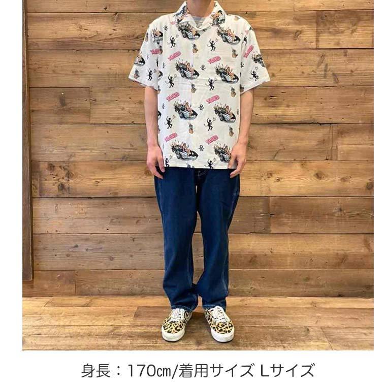 エクストララージ シャツ S/S BURN DOWN PATTERN SHIRT XLARGE