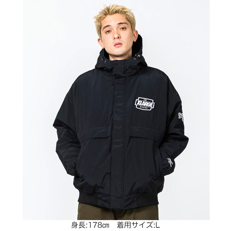 X-LARGE◇NYLON PUFFER JACKET/ジャケット/L/ナイロン/ブラック