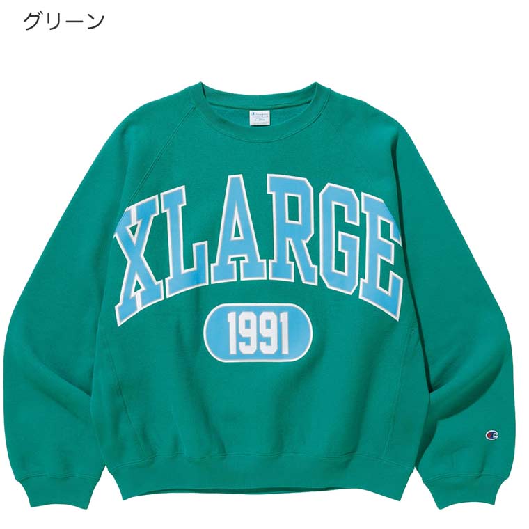 エクストララージ XLARGE×Champion OLD OG CREWNECK SWEAT