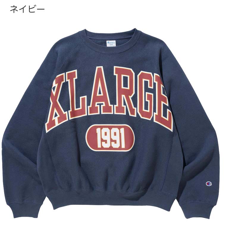 エクストララージ XLARGE×Champion OLD OG CREWNECK SWEAT