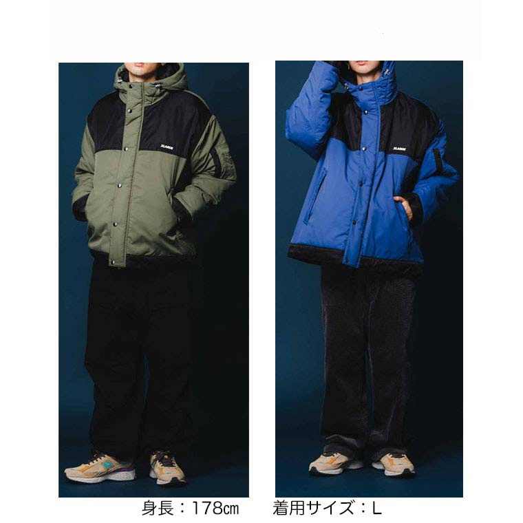 エクストララージ NYLON HOODED JACKET XLARGE ナイロンフードジャケット 軽量性 保湿性 耐久性 長袖 ブルゾン ジャンパー  101224021003