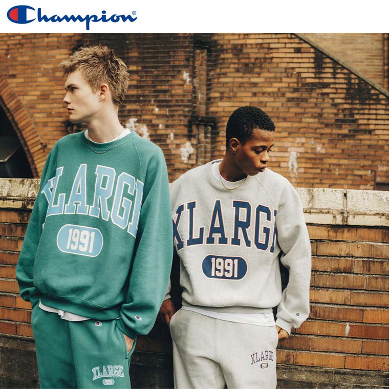 エクストララージ XLARGE x Champion COLLEGE SWEAT PANTS チャンピオン コラボ スウェット パンツ  101224031017