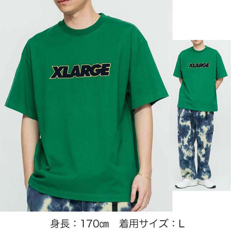XLARGE STANDARD スタンダード 半袖 Tシャツ 送料込 XLARGE エクストララージ Tシャツ CHENILLE STANDARD LOGO S/S