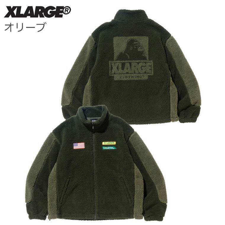 エクストララージ ボアジャケット PANELED BOA FLEECE JACKET XLARGE