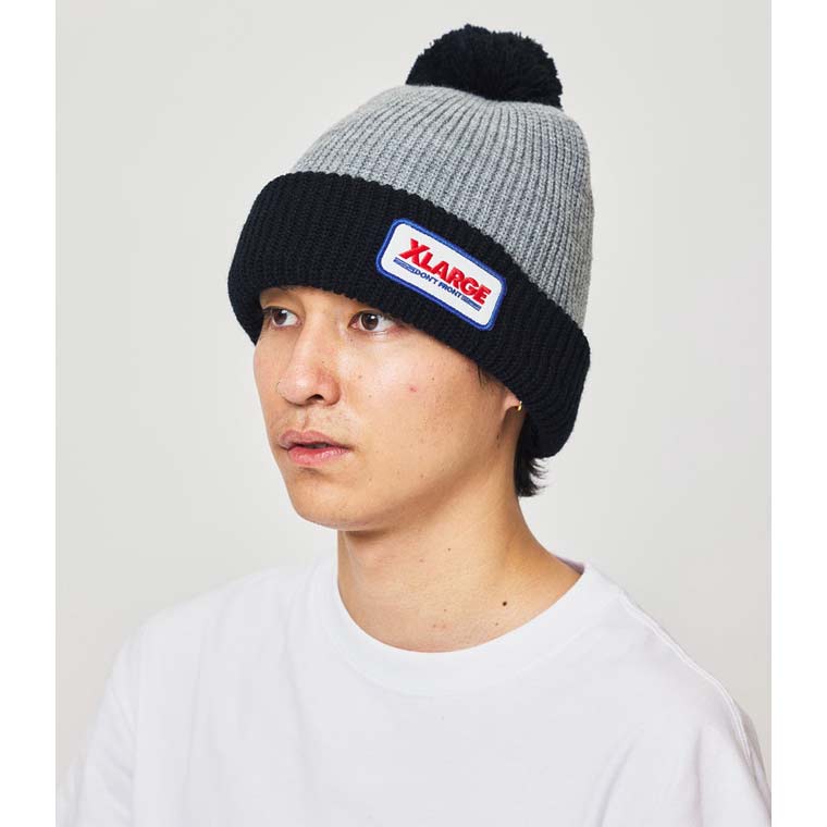 XLARGE（エクストラ ラージ） ニットキャップ XLARGE POMPOM BI COLOR