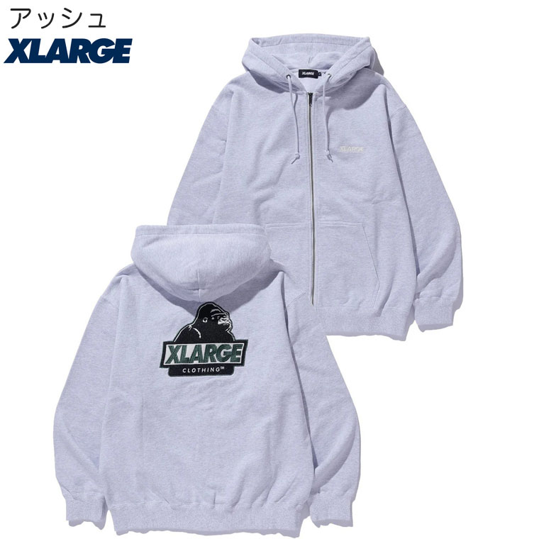 Xlarge グレー ジップパーカー ラージ パーカー エクストララージ XLARGE エクストララージ パーカー SLANTED OG ZIP HOODED