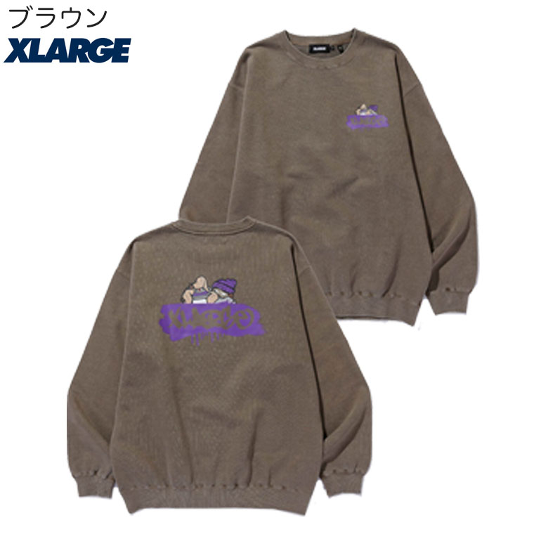 XLARGE（エクストラ ラージ） トレーナー PIGMENT BOMB CREWNECK SWEAT