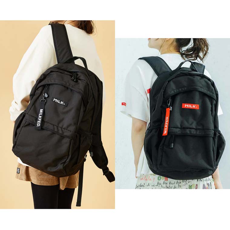 MILKFED. ミルクフェド リュック NEO BIG BACKPACK バックパック 通学 通勤 レディース 女子 黒 103212053007