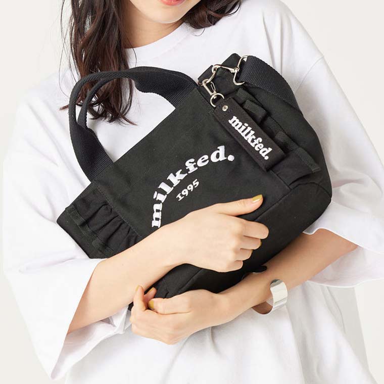 ミルクフェド ミニ バッグ RUFFLE MINI BAG MILKFED. 2way トート